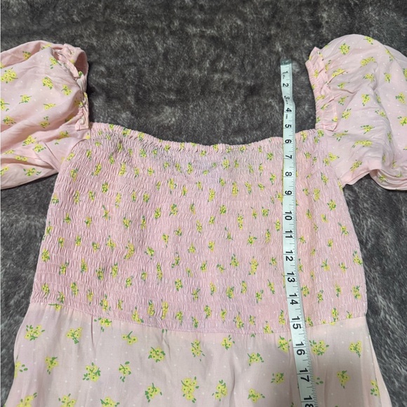 Faithfull the Brand Pink Yellow and green Floral dress - Picture 8 of 14